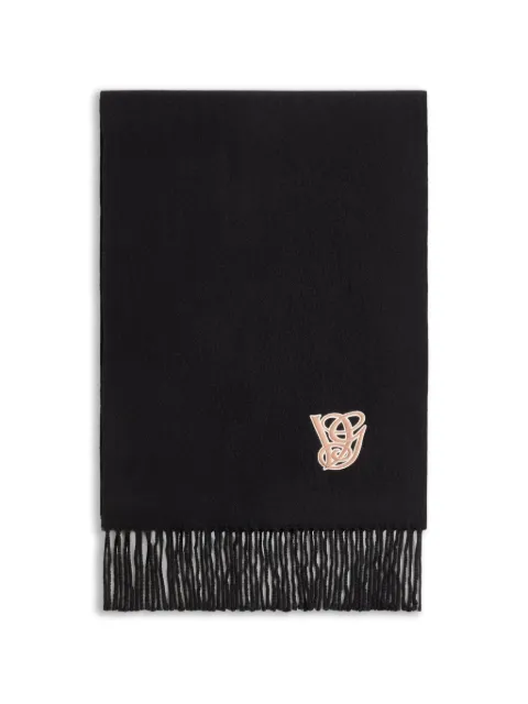 Valentino Garavani embroidered wool and cashmere scarf Black YET028SSC