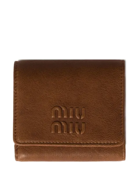Miu Miu small nappa leather wallet Brown 5MH051AEFX