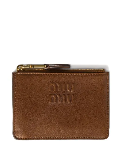 Miu Miu nappa leather card holder Brown 5MC093AEFX