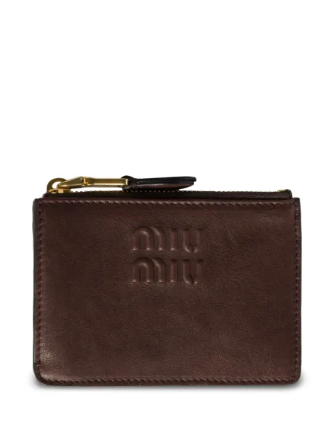 Miu Miu nappa leather card holder Brown 5MC093AEFX