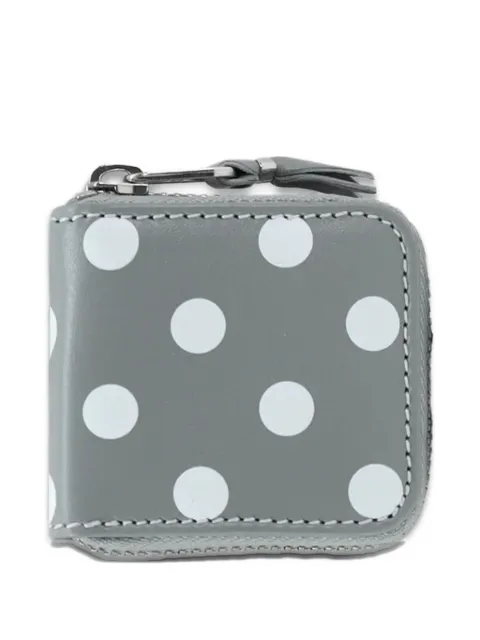 Comme Des Garçons Wallet Leather Line Coin polka-dot pouch Grey SA4100PD