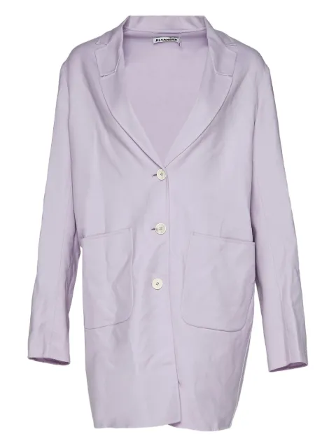 Jil Sander three-button patch-pocket coat Purple GW100584WF211183520