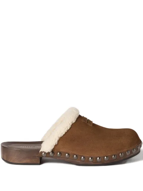 Miu Miu suede mules Brown 5Z504EFZF30Z0G