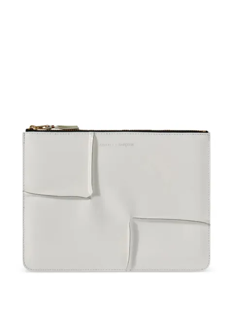 Comme Des Garçons Wallet Reversed Hem zip wallet White ASA5100RH