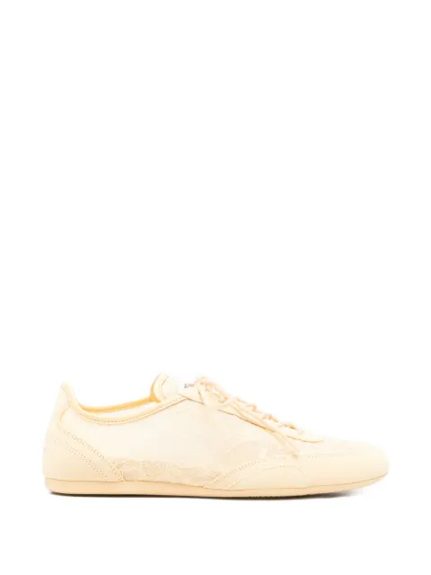 Jimmy Choo Sunny F lace-overlay low sneakers Yellow J000182017