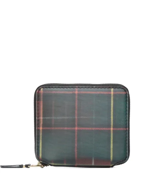 Comme Des Garçons Wallet Lenticular Tartan zipped wallet Green ASA2100LT003