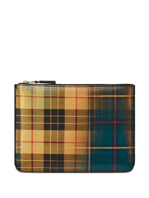 Comme Des Garçons Wallet plaid-pattern wallet Green SA5100L