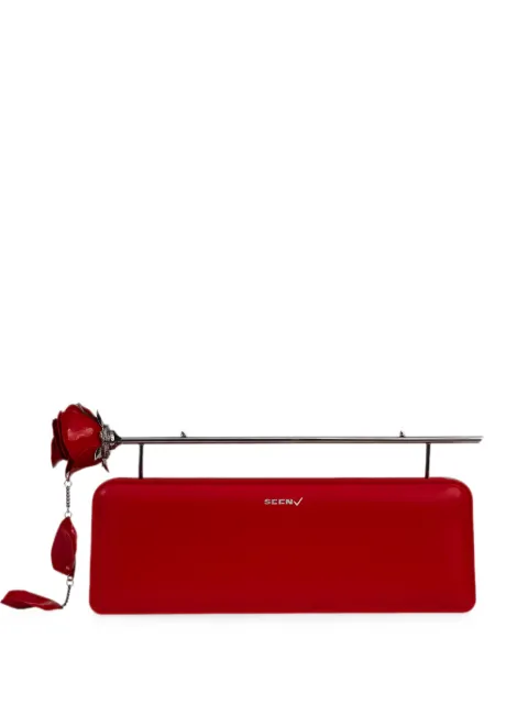 Seen Users Rose 11. embellished clutch bag Red SS25SEENBAG01