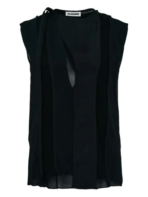 Jil Sander sleeveless cut-out top Black J03NC0275J20231