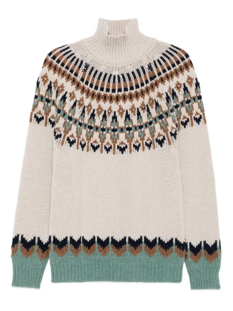 DONDUP fair-isle turtleneck sweater Neutrals UT275M00983U002