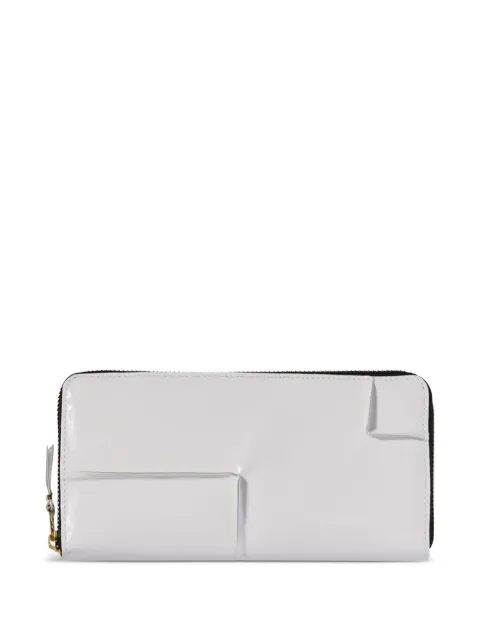 Comme Des Garçons Wallet panelled zip-around wallet White SA0110RH
