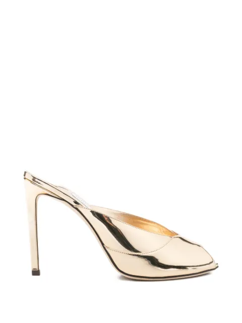 Jimmy Choo Brigitte peep-toe mules Gold J000181825
