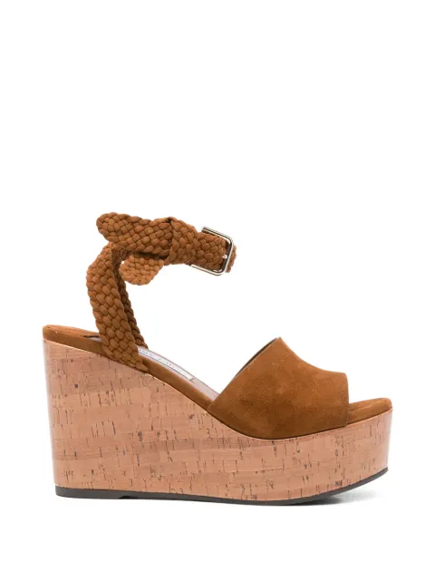 Jimmy Choo Jori 100 braided-strap sandals Brown JORI100ZKF