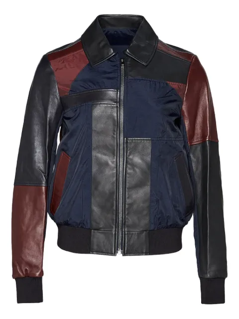 Jil Sander leather-patchwork bomber jacket Black JSWG654251WG01007A961