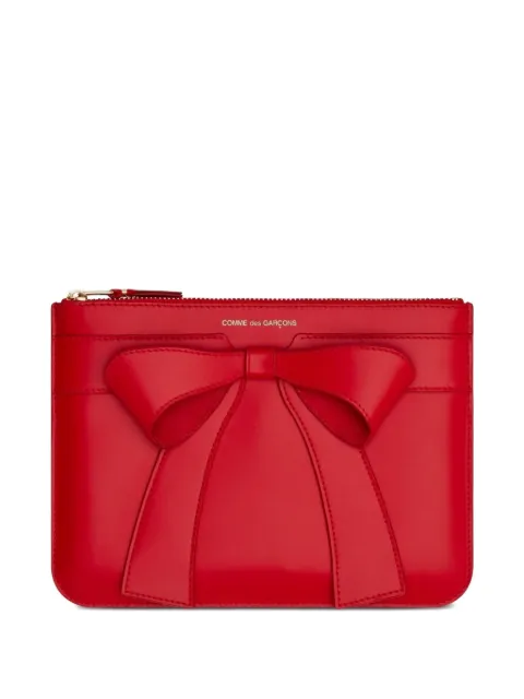 Comme Des Garçons Wallet bow-detail leather wallet Red ASA510