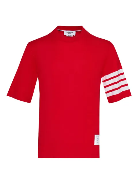 Thom Browne 4-Bar stripe-detail T-Shirt Red MJS168G0786200600
