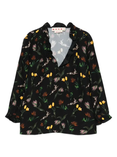 Marni floral-print blouse Black TTMA0420A0UTVA52