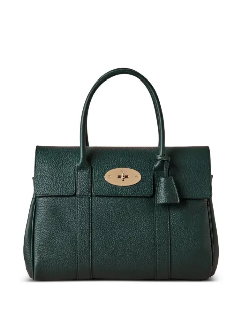 Mulberry Bayswater grain-leather tote bag Green BS25HH6592736Q633
