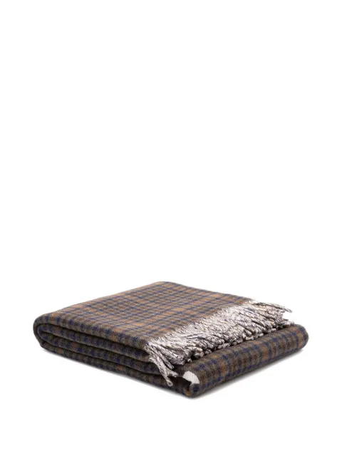 Autry checked fringed throw Brown BLPUU1WV