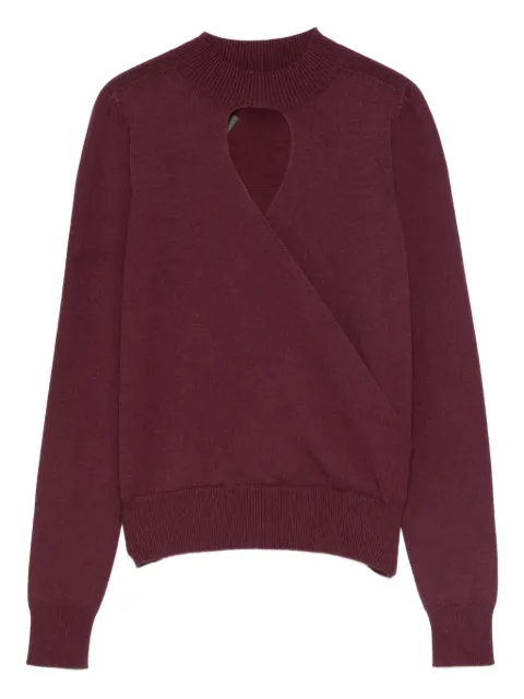 TWINSET keyhole-neck sweater Purple 252TP3060
