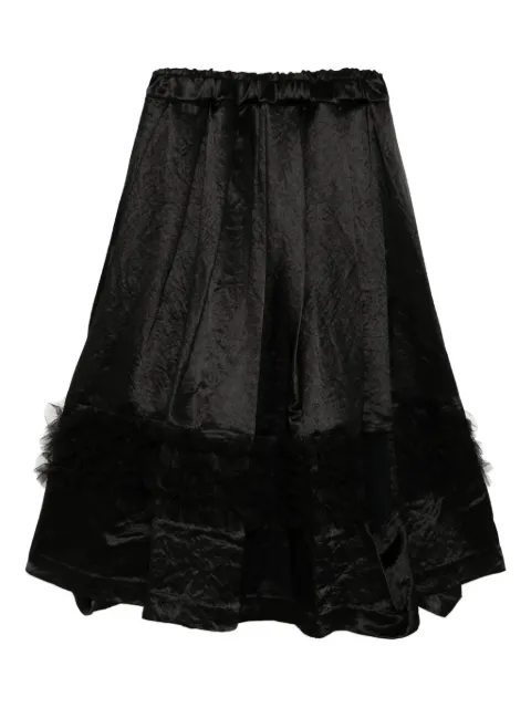 Black Comme Des Garçons ruffled satin skirt Black 1OS002