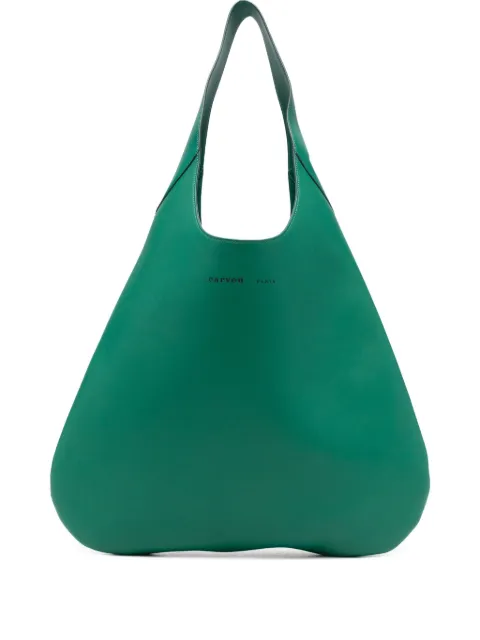Carven Tommaso leather tote bag Green 6252161203