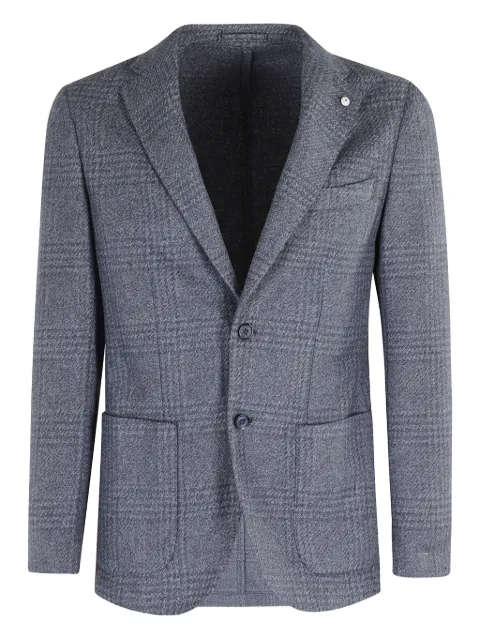 l.b.m. checked single-breasted blazer Blue 555162887