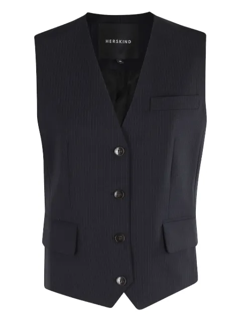 HERSKIND pinstripe sleeveless waistcoat Blue 5625134