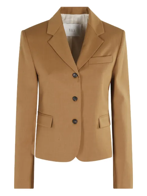 Tela notched-lapel three-button jacket Brown 060095010511097
