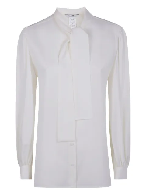 Max Mara Melania tie-neck shirt White 2521116082600