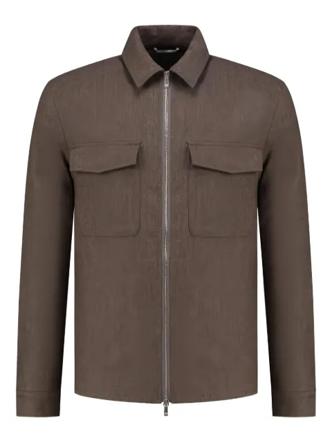 Marco Pescarolo zip-fastening shirt jacket Brown URUS522919