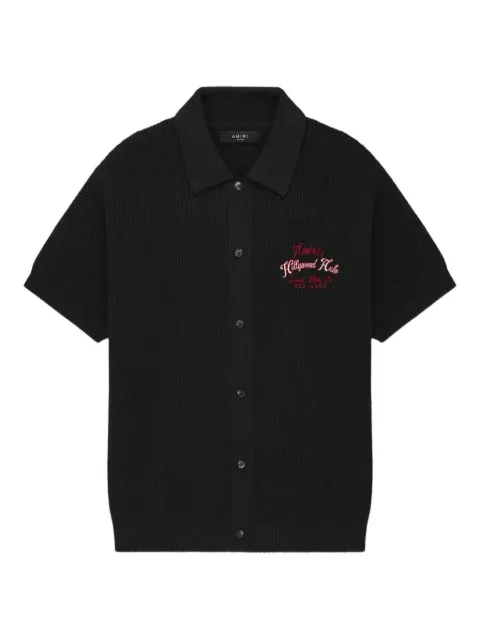 AMIRI embroidered knitted shirt Black AMKNIR1028001