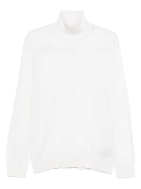 Zegna roll-neck long-sleeve sweater White UGJ00A2120