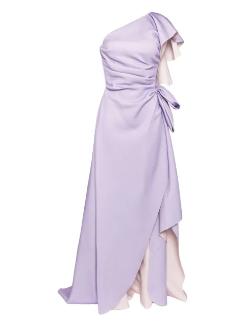 Saiid Kobeisy draped flared dress Purple RTWSS2530