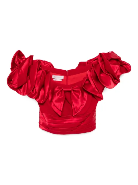 Saiid Kobeisy ruffled corset Red RTWSS25TP22