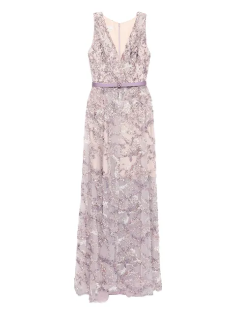 Saiid Kobeisy embroidered maxi dress Purple RTWSS2553