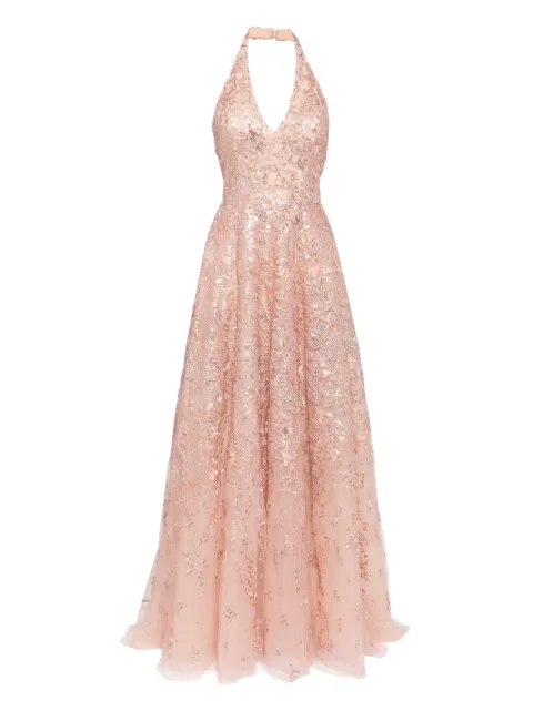 Saiid Kobeisy embroidered maxi dress Pink RTWSS2546