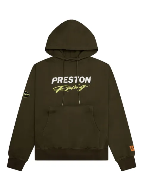 Heron Preston Preston Racing skull-patch hoodie Green HMBB024S23JER008