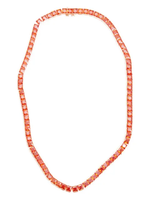 Izabel Display Tennis square necklace Orange CCTNSOG5THICKSQUARE