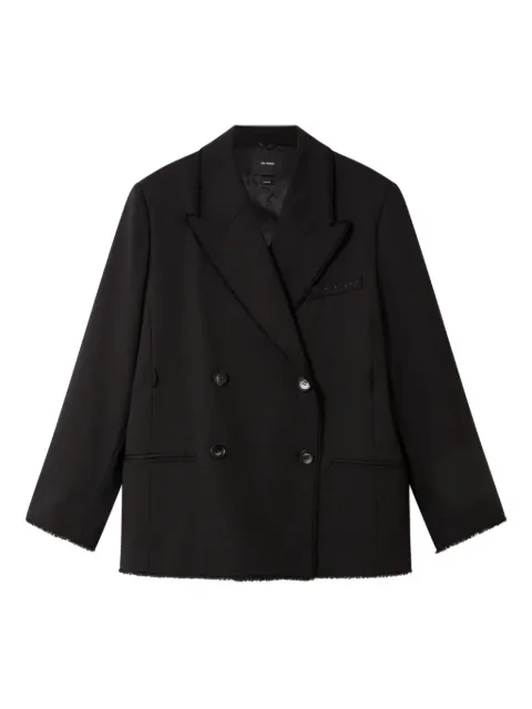 Axel Arigato frayed double-breasted blazer Black A3305002