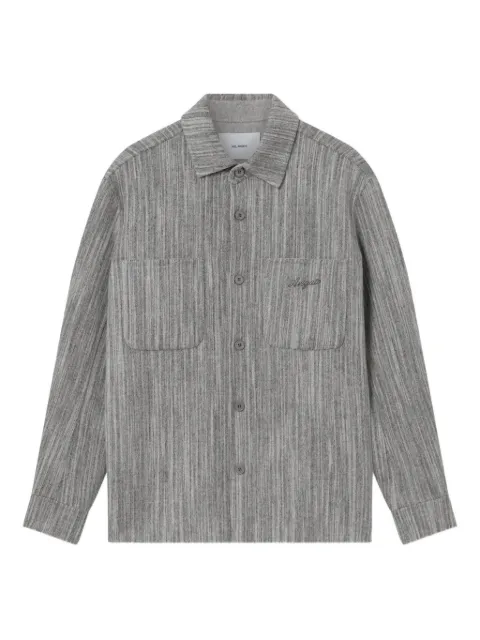 Axel Arigato Aidan striped shirt jacket Grey A3308001