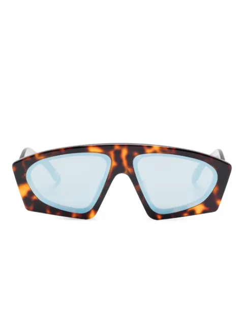 Henrik Vibskov tortoiseshell-effect sunglasses Brown AW25STUDA924