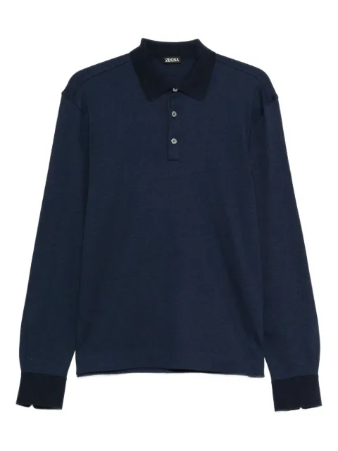 Zegna long-sleeve polo shirt Blue UG394A2G739