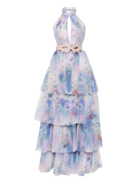 Saiid Kobeisy floral-print tulle dress Purple RTWSS2519