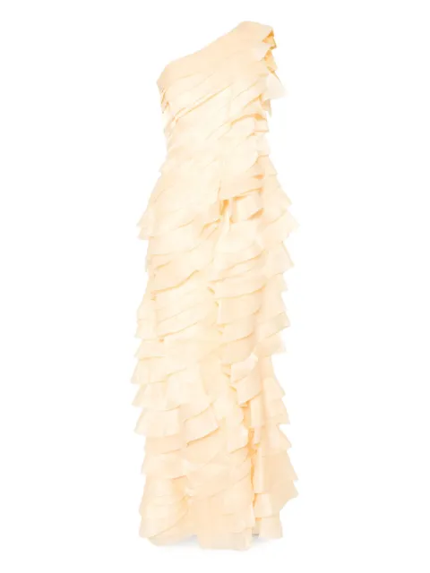 Saiid Kobeisy layered organza dress Yellow RTWSS2505
