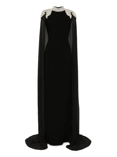 Saiid Kobeisy embellished-crepe kaftan dress Black RTWSS2513