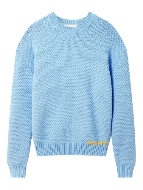 Axel Arigato Block textured cotton-blend sweater Blue A3331002