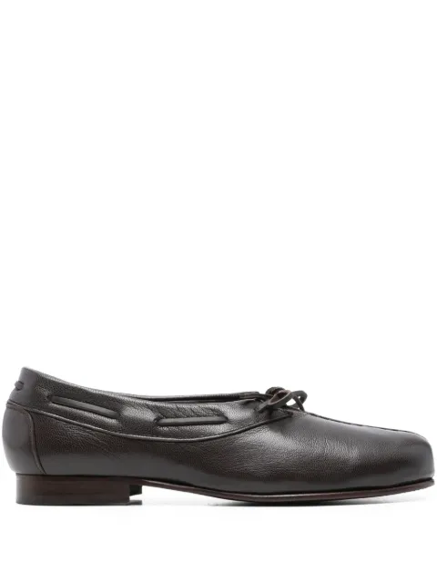 Hereu leather boat shoes Brown TILLASUPPLESHINY