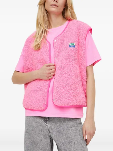 American Vintage press-stud gilet Pink HOK16BE24