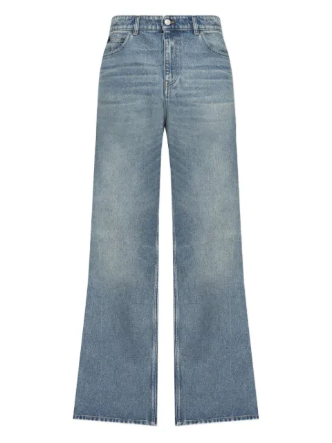 Courrèges logo-plaque wide-leg jeans VESDPA241DE0041